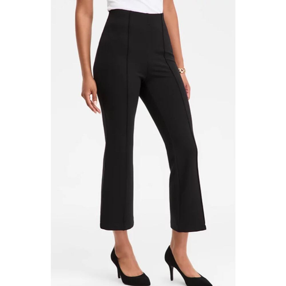 I.N.C.  Women's High-Rise Kick Flare Pants Black Size L